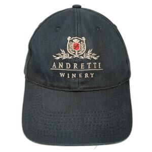 Legend Andretti Winery Crest Logo Baseball Cap Black One Size Slideback hat